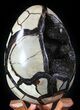 Septarian Dragon Egg Geode - Black Crystals #55714-2
